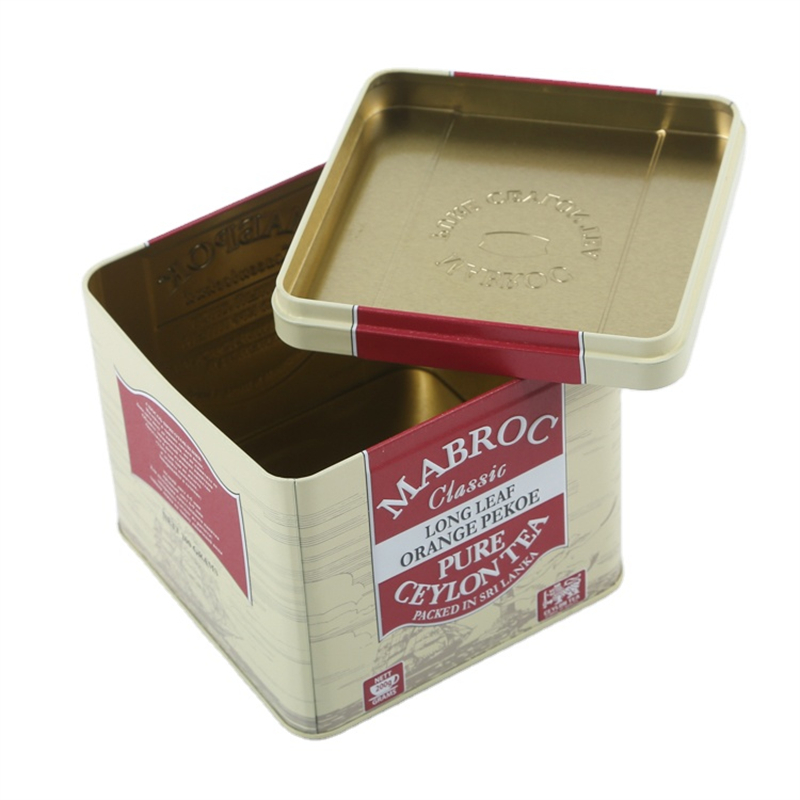Large capacity tea tins metal tea box tin manufacturers