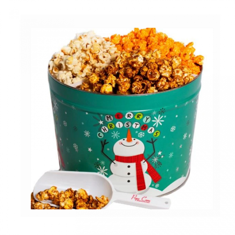 Custom food grade metal popcorn tins tin manufacturers