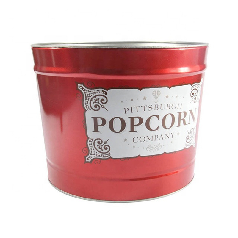 Round 3.5 gal durable popcorn tins tin manufacturers