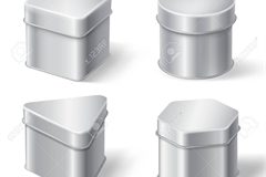 Square tin boxes (18)
